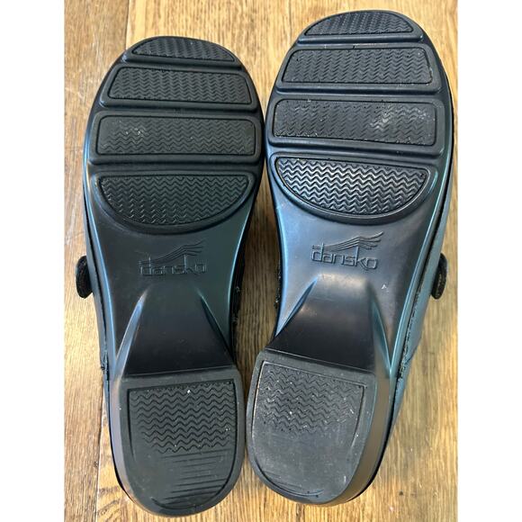 Dansko Solstice Button Strap Clogs Black Leather Slip on Women’s Sz 39 US 8.5 - Picture 8 of 8